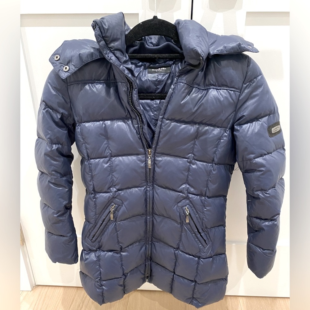 Girls Luxury Eddie Pen Dark Blue Puffer Down Coat-Size 12 made in Italy